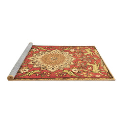 Sideview of Machine Washable Animal Brown Traditional Rug, wshtr2996brn