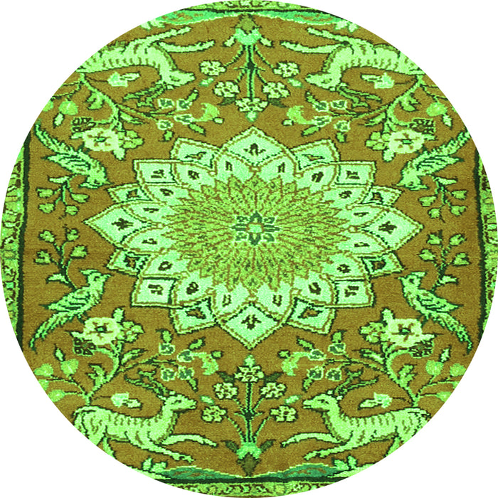 Machine Washable Animal Green Traditional Area Rugs, wshtr2996grn