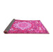 Sideview of Animal Pink Traditional Rug, tr2996pnk