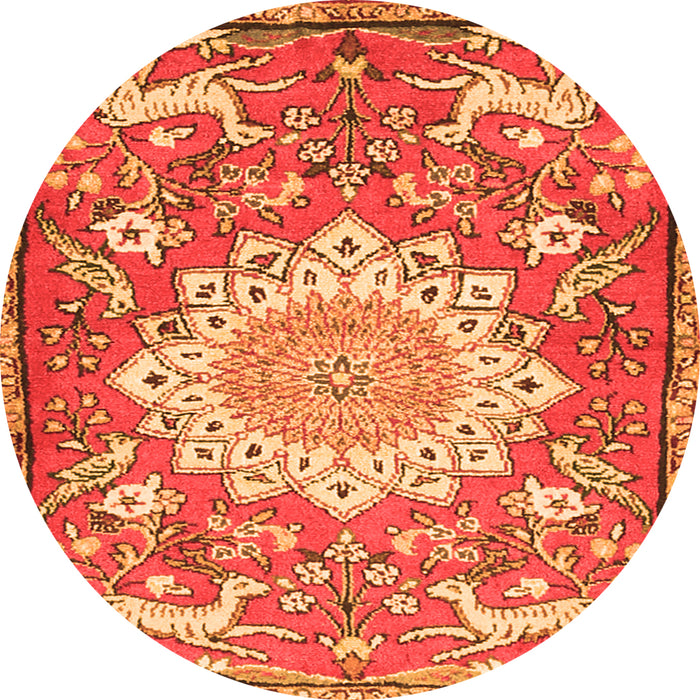 Square Animal Orange Traditional Rug, tr2996org