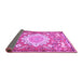 Sideview of Animal Purple Traditional Rug, tr2996pur