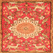 Serging Thickness of Animal Orange Traditional Rug, tr2996org