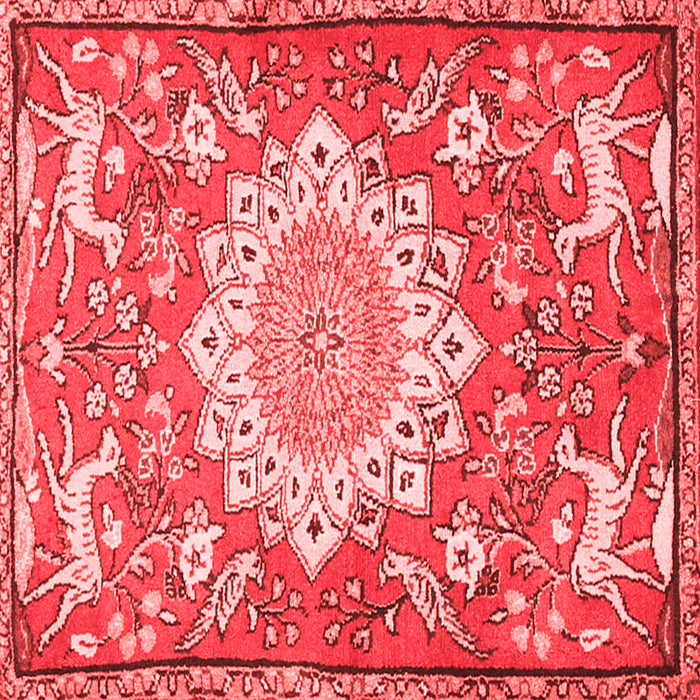 Machine Washable Animal Red Traditional Rug, wshtr2996red