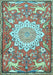 Animal Light Blue Traditional Rug, tr2996lblu