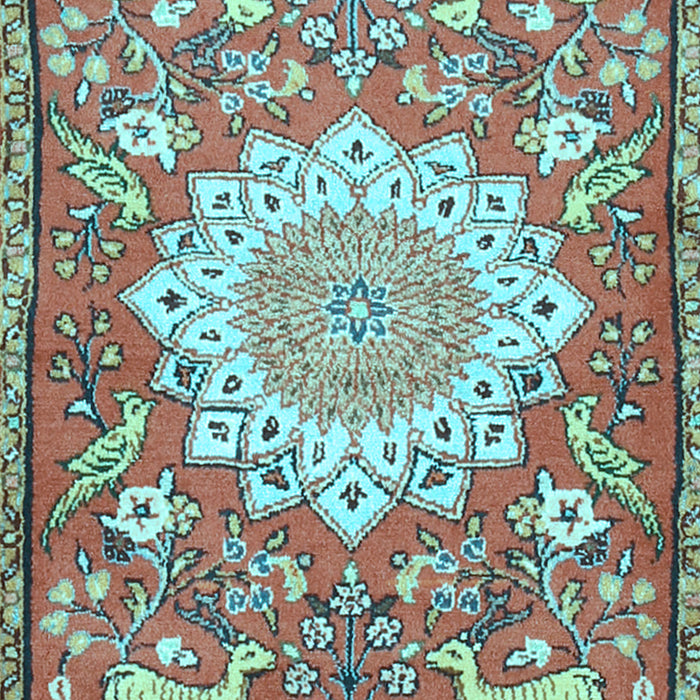 Animal Light Blue Traditional Rug, tr2996lblu