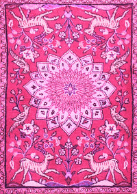 Animal Pink Traditional Rug, tr2996pnk