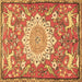 Square Animal Brown Traditional Rug, tr2996brn