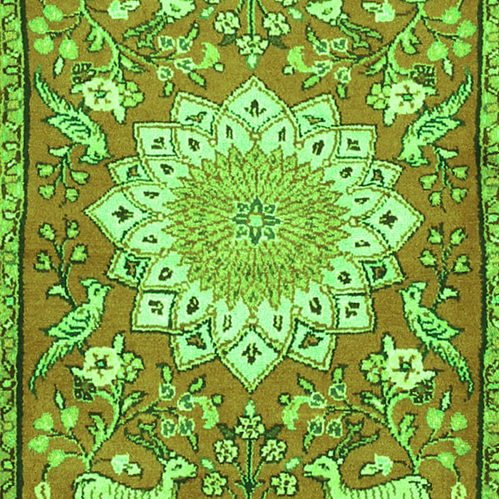 Animal Green Traditional Rug, tr2996grn