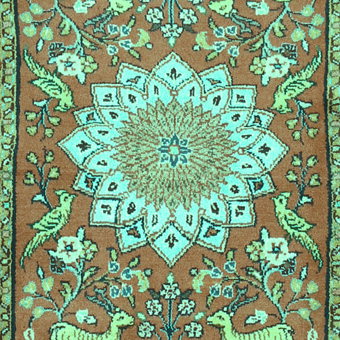 Animal Turquoise Traditional Rug, tr2996turq