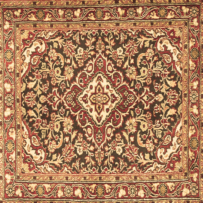 Square Medallion Brown Traditional Rug, tr2997brn