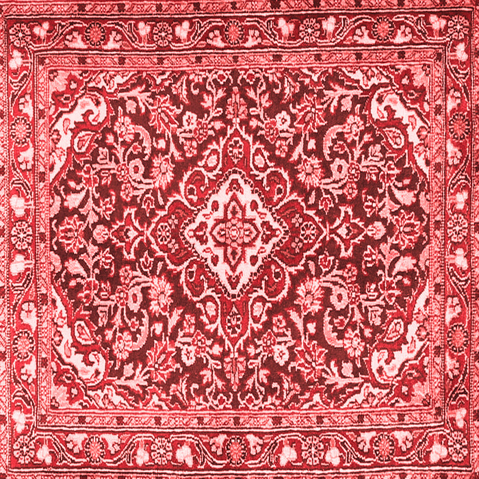 Machine Washable Medallion Red Traditional Rug, wshtr2997red