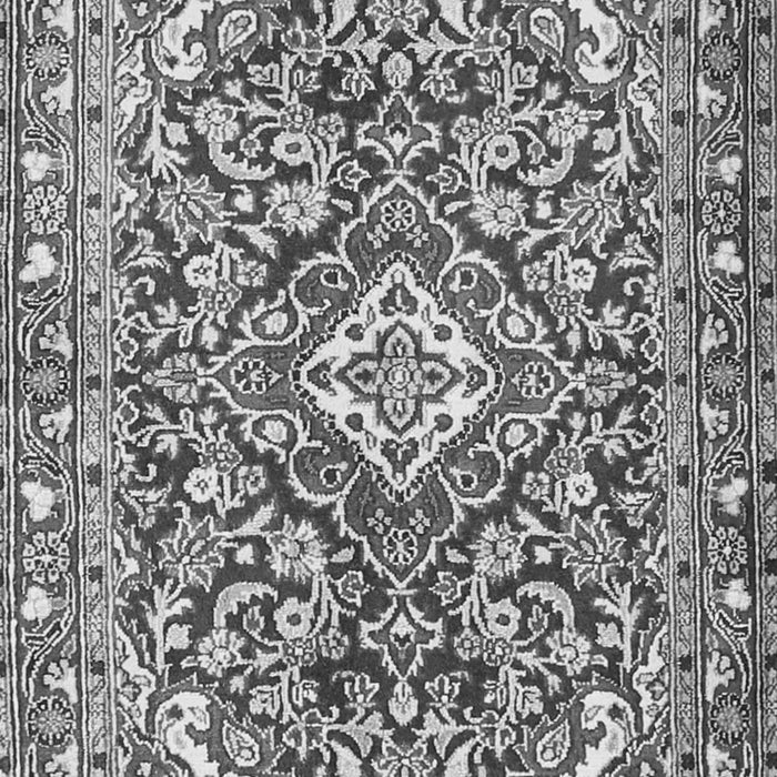 Serging Thickness of Machine Washable Medallion Gray Traditional Rug, wshtr2997gry