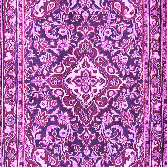 Machine Washable Medallion Purple Traditional Area Rugs, wshtr2997pur