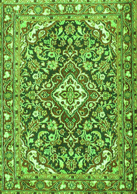 Medallion Green Traditional Rug, tr2997grn