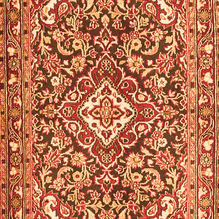 Medallion Orange Traditional Rug, tr2997org