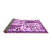 Sideview of Animal Purple Traditional Rug, tr2998pur