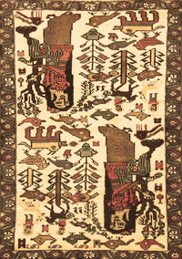 Animal Brown Traditional Rug, tr2998brn