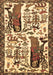 Animal Brown Traditional Rug, tr2998brn