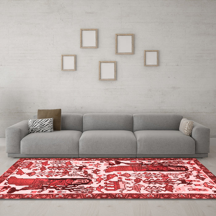 Traditional Red Washable Rugs