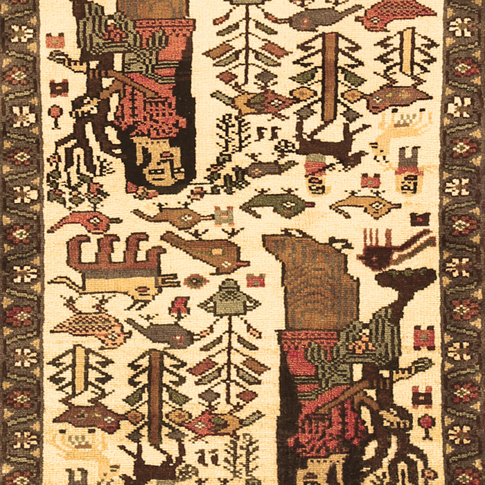 Machine Washable Animal Brown Traditional Rug, wshtr2998brn