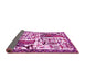 Sideview of Animal Pink Traditional Rug, tr2998pnk