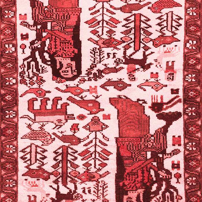 Machine Washable Animal Red Traditional Rug, wshtr2998red