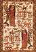 Animal Orange Traditional Rug, tr2998org