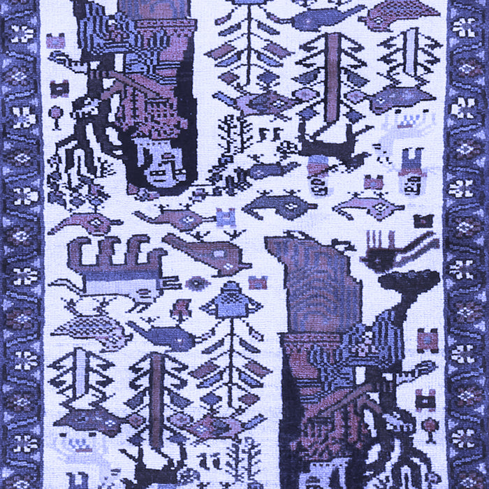 Machine Washable Animal Blue Traditional Rug, wshtr2998blu
