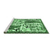 Sideview of Machine Washable Animal Emerald Green Traditional Area Rugs, wshtr2998emgrn