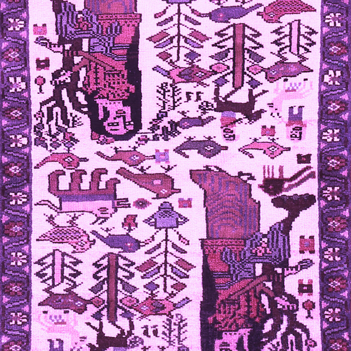 Animal Purple Traditional Rug, tr2998pur