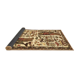 Sideview of Animal Brown Traditional Rug, tr2998brn