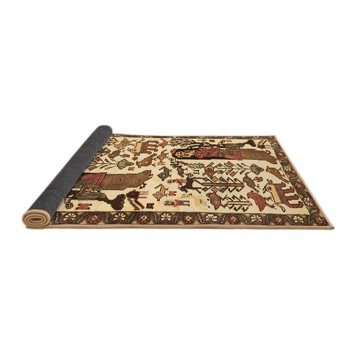 Sideview of Animal Brown Traditional Rug, tr2998brn