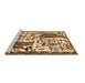 Sideview of Machine Washable Animal Brown Traditional Rug, wshtr2998brn