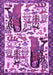 Machine Washable Animal Purple Traditional Area Rugs, wshtr2998pur