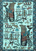 Animal Light Blue Traditional Rug, tr2998lblu