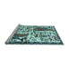 Sideview of Machine Washable Animal Light Blue Traditional Rug, wshtr2998lblu