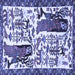 Square Animal Blue Traditional Rug, tr2998blu