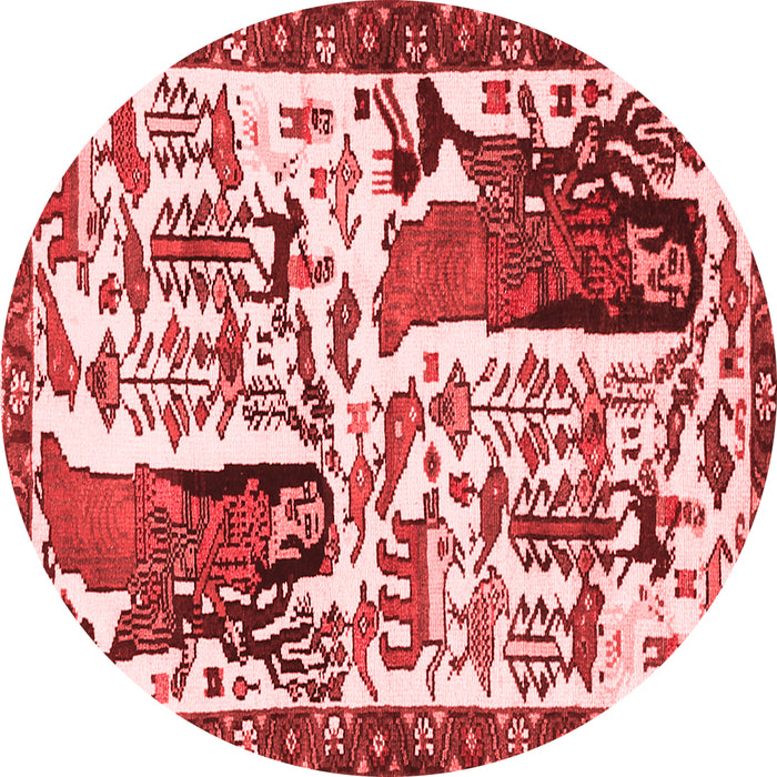 Machine Washable Animal Red Traditional Rug, wshtr2998red