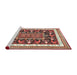 Sideview of Machine Washable Traditional Fire Brick Red Rug, wshtr2999