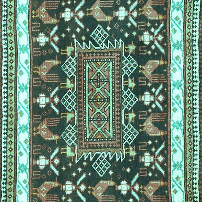 Machine Washable Animal Turquoise Traditional Area Rugs, wshtr2999turq