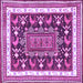 Square Animal Purple Traditional Rug, tr2999pur