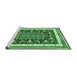 Sideview of Machine Washable Animal Emerald Green Traditional Area Rugs, wshtr2999emgrn