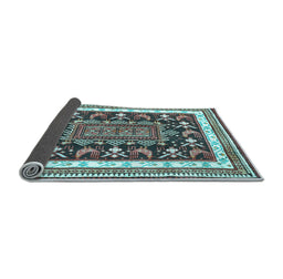 Sideview of Animal Light Blue Traditional Rug, tr2999lblu
