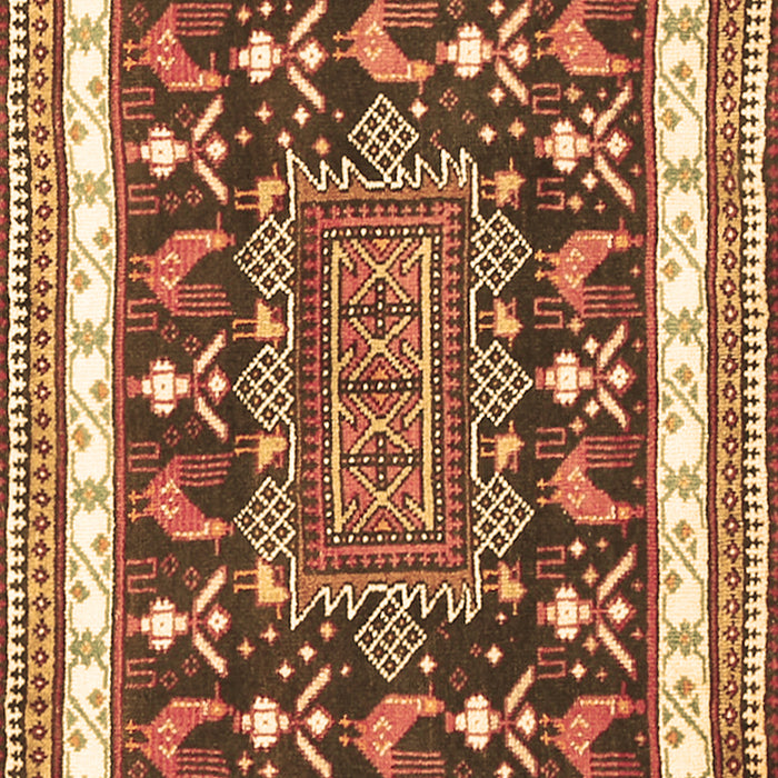 Machine Washable Animal Brown Traditional Rug, wshtr2999brn