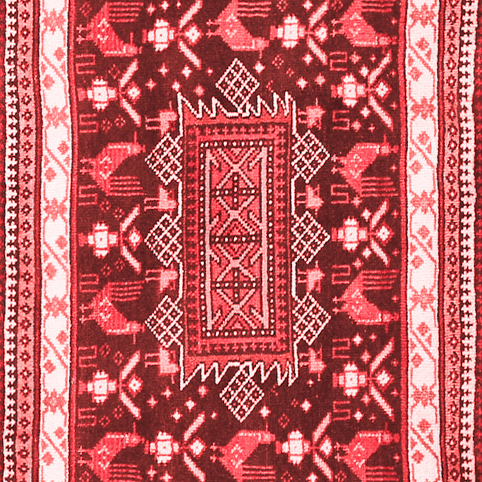 Machine Washable Animal Red Traditional Rug, wshtr2999red