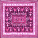 Square Machine Washable Animal Pink Traditional Rug, wshtr2999pnk