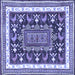 Square Animal Blue Traditional Rug, tr2999blu