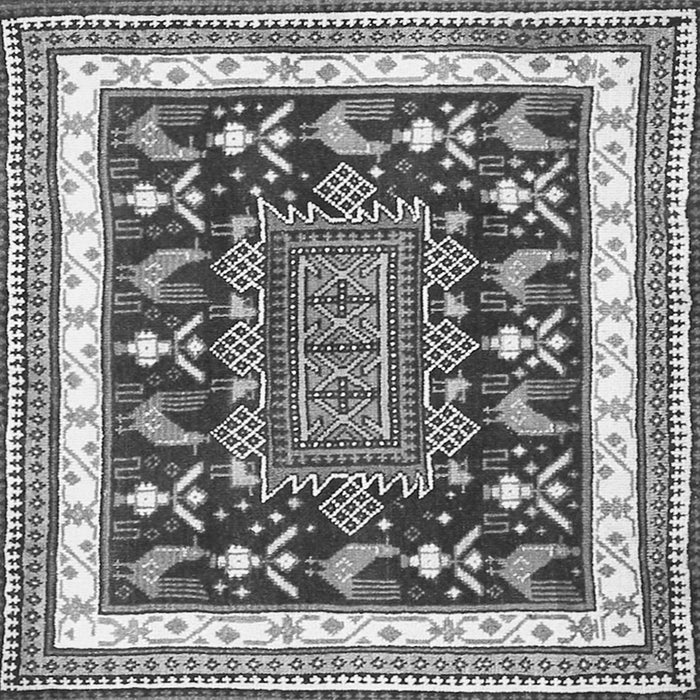 Round Machine Washable Animal Gray Traditional Rug, wshtr2999gry