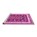 Sideview of Machine Washable Animal Pink Traditional Rug, wshtr2999pnk