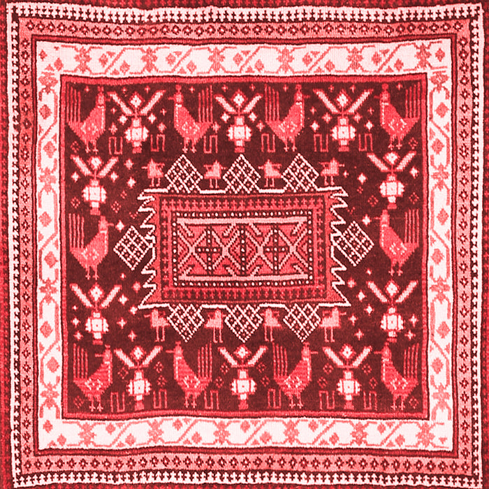 Machine Washable Animal Red Traditional Rug, wshtr2999red